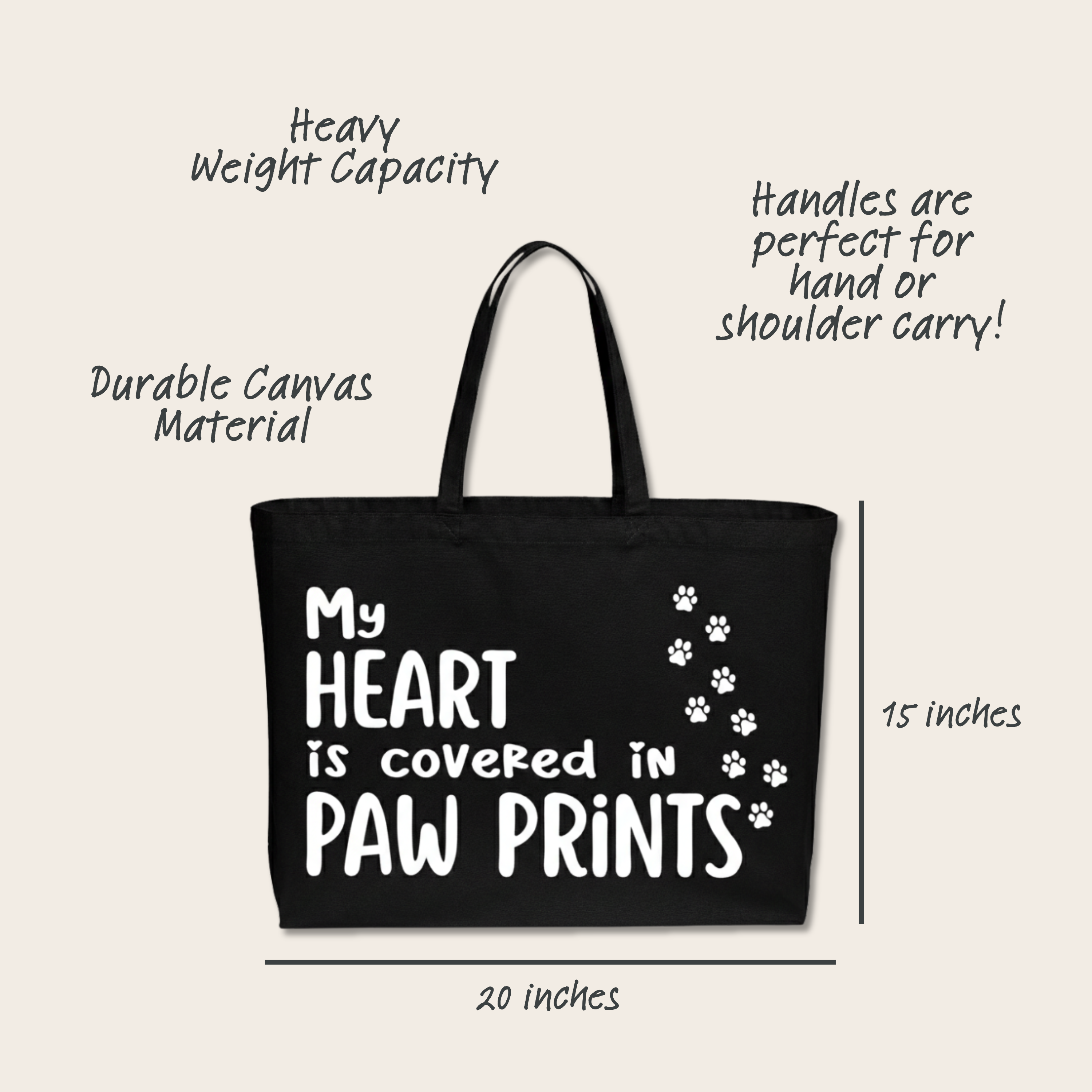 Pet Lover Canvas Tote Bag
