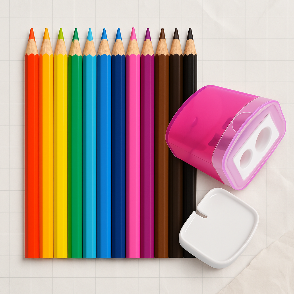 Color Pencils + Sharpener Kit