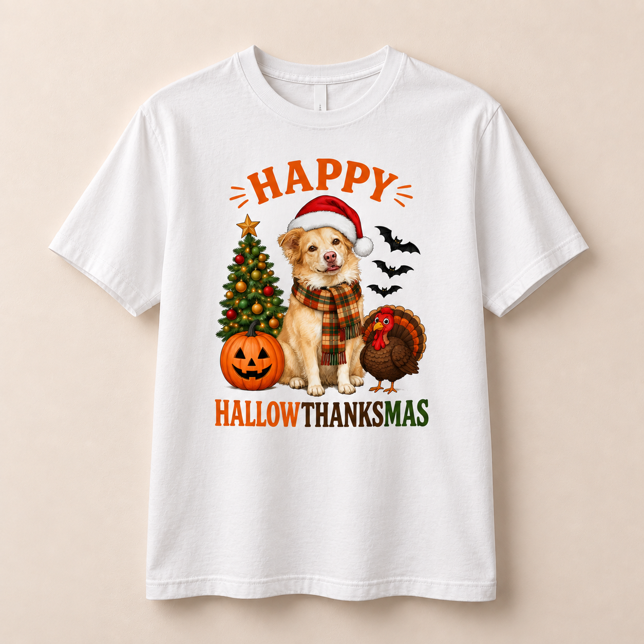 Happy Hallowthanksmas Custom Shirt