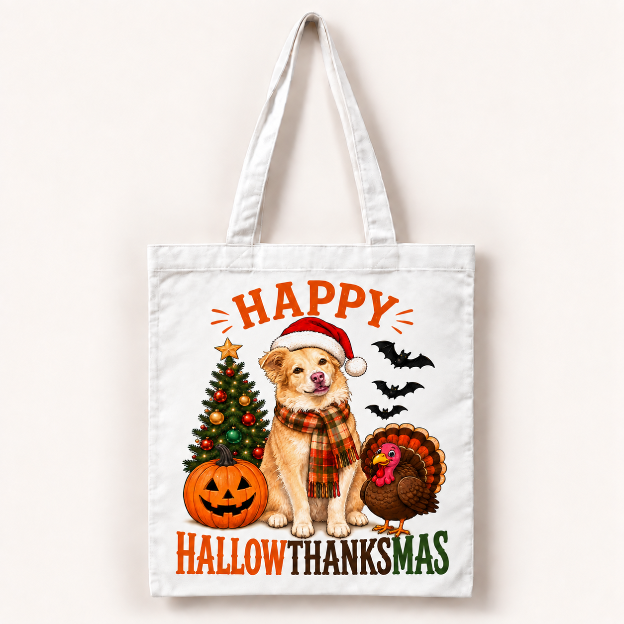 Happy Hallowthanksmas Tote Bag