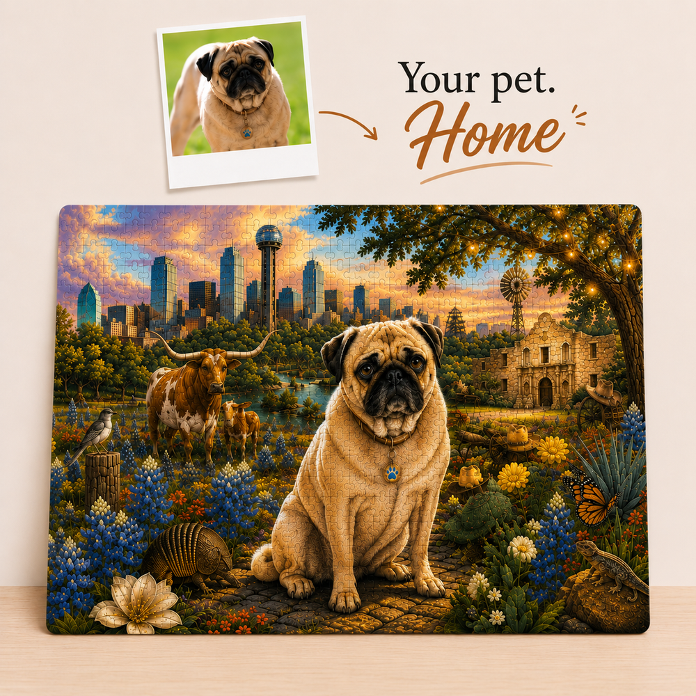 Tails of Home State Collection Pet Puzzle
