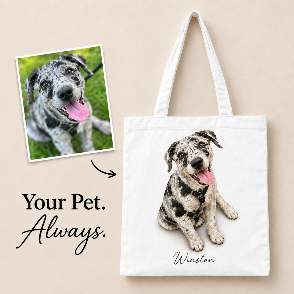 Always Loved Collection Canvas Tote Bag
