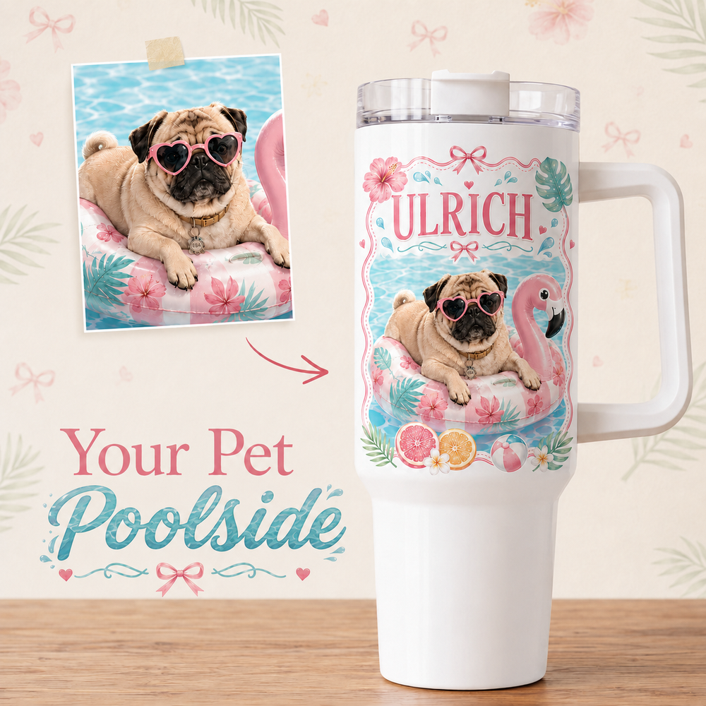 Poolside Paws 40oz Tumbler