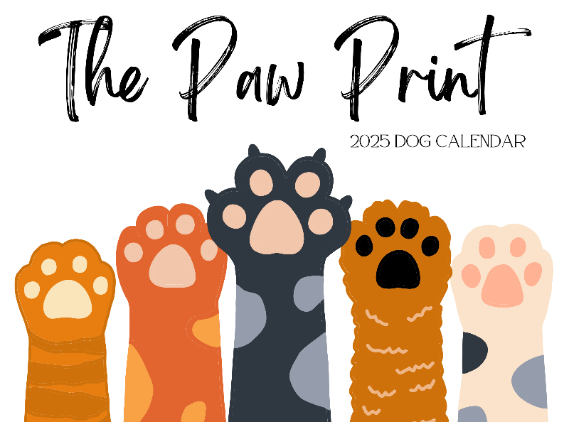 2025 Paw Print Dog Calendar