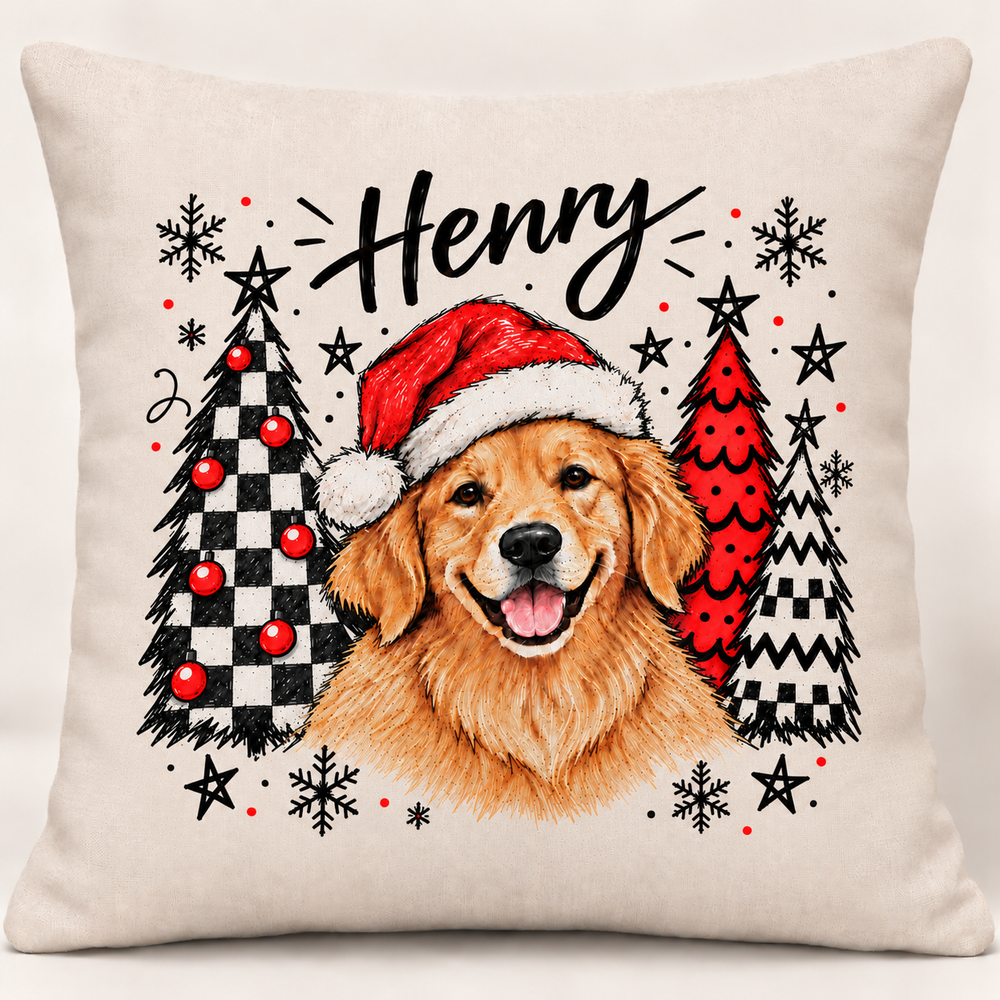 Tinsel & Tails Accent Pillow