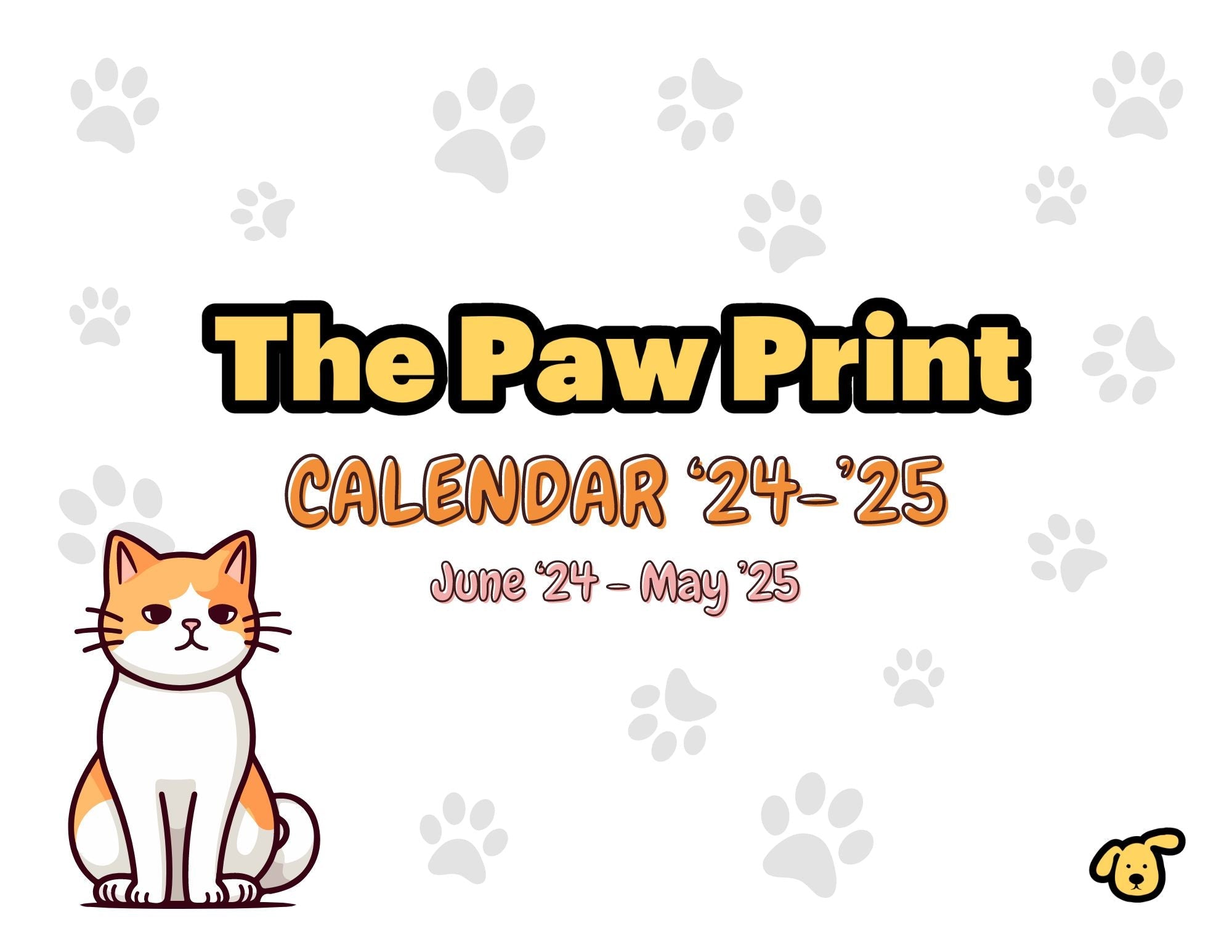 June 2024 May 2025 Cat Calendar The Paw Print