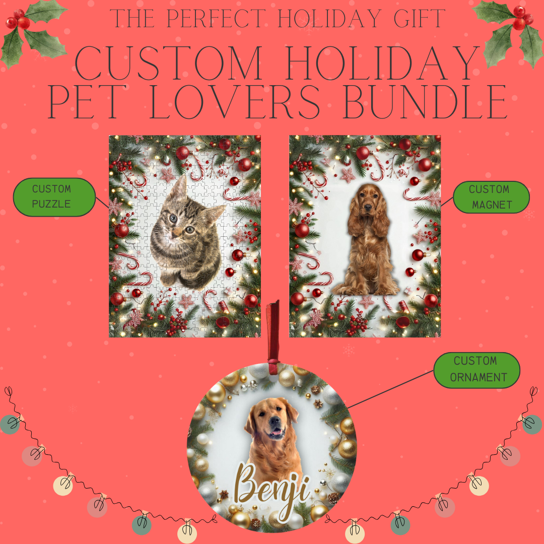 Custom Personalized Holiday Pet Lovers Bundle