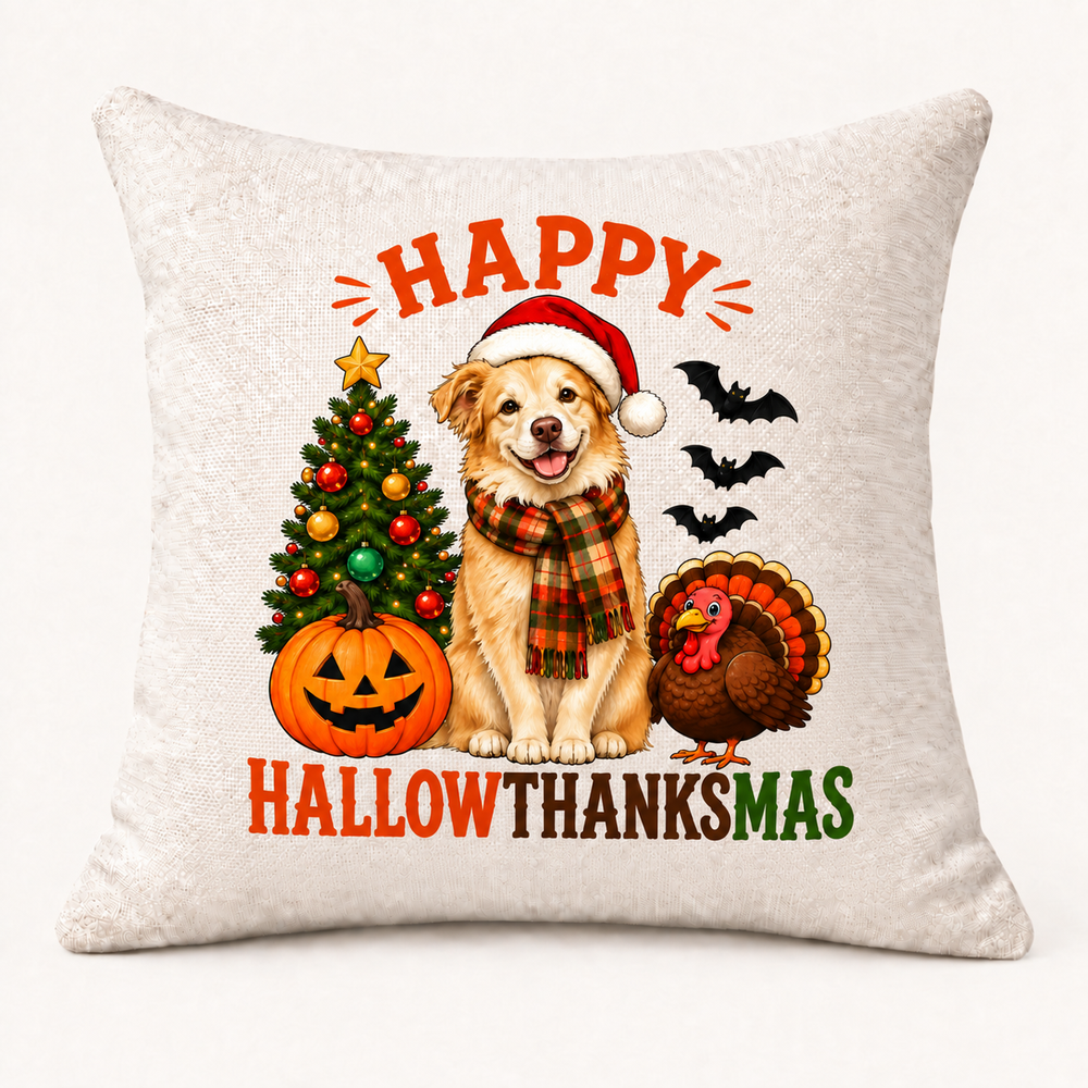 Happy Hallowthanksmas Collection Accent Pillow