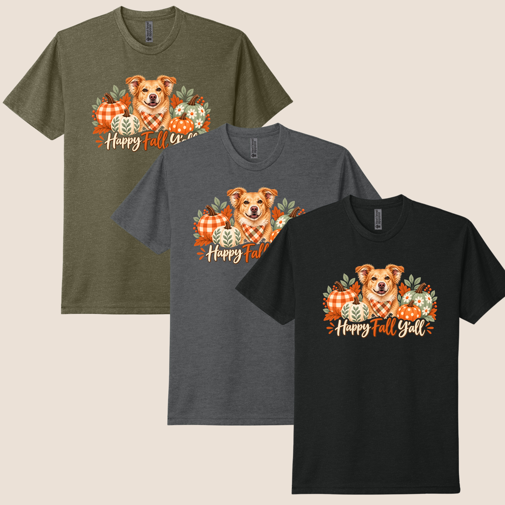 Happy Fall Yall Custom T-Shirt