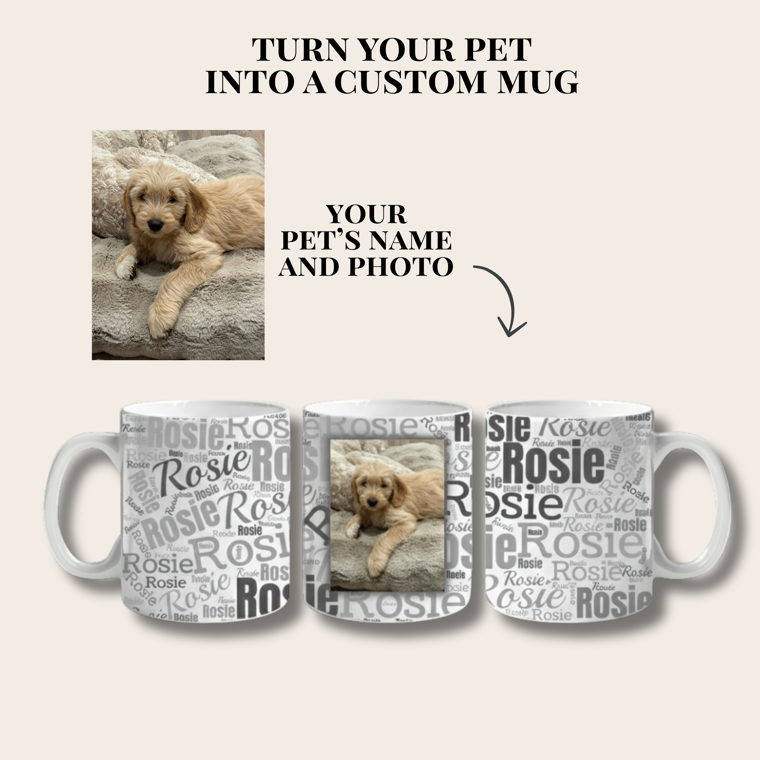 Custom Personalized White Glossy Pet Mug (11oz)