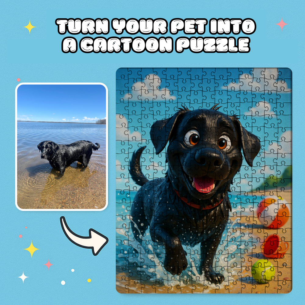 Cartoon-Style 300pc Jigsaw Puzzle
