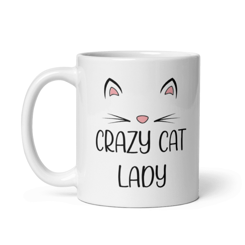 Crazy Cat Lady White Glossy Mug (11oz)