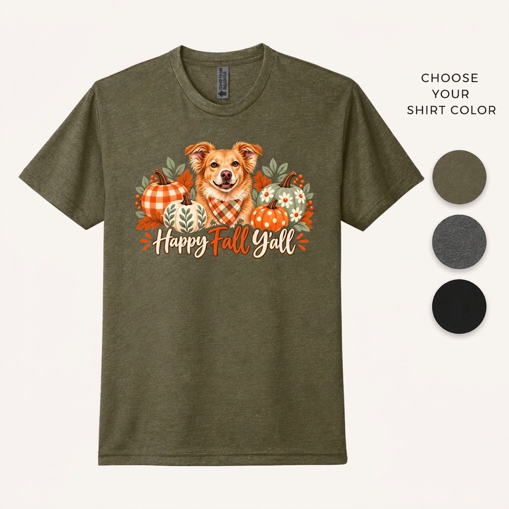 Happy Fall Yall Custom T-Shirt