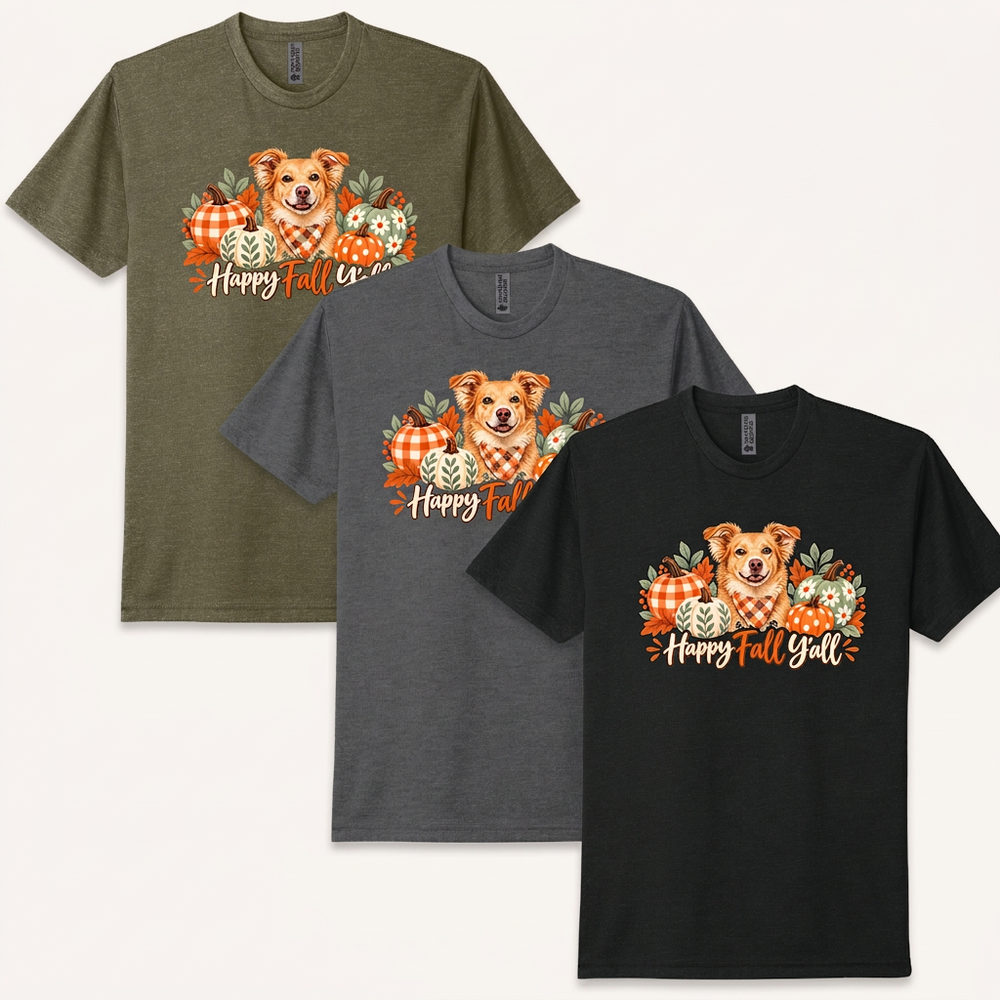 Happy Fall Yall Custom T-Shirt
