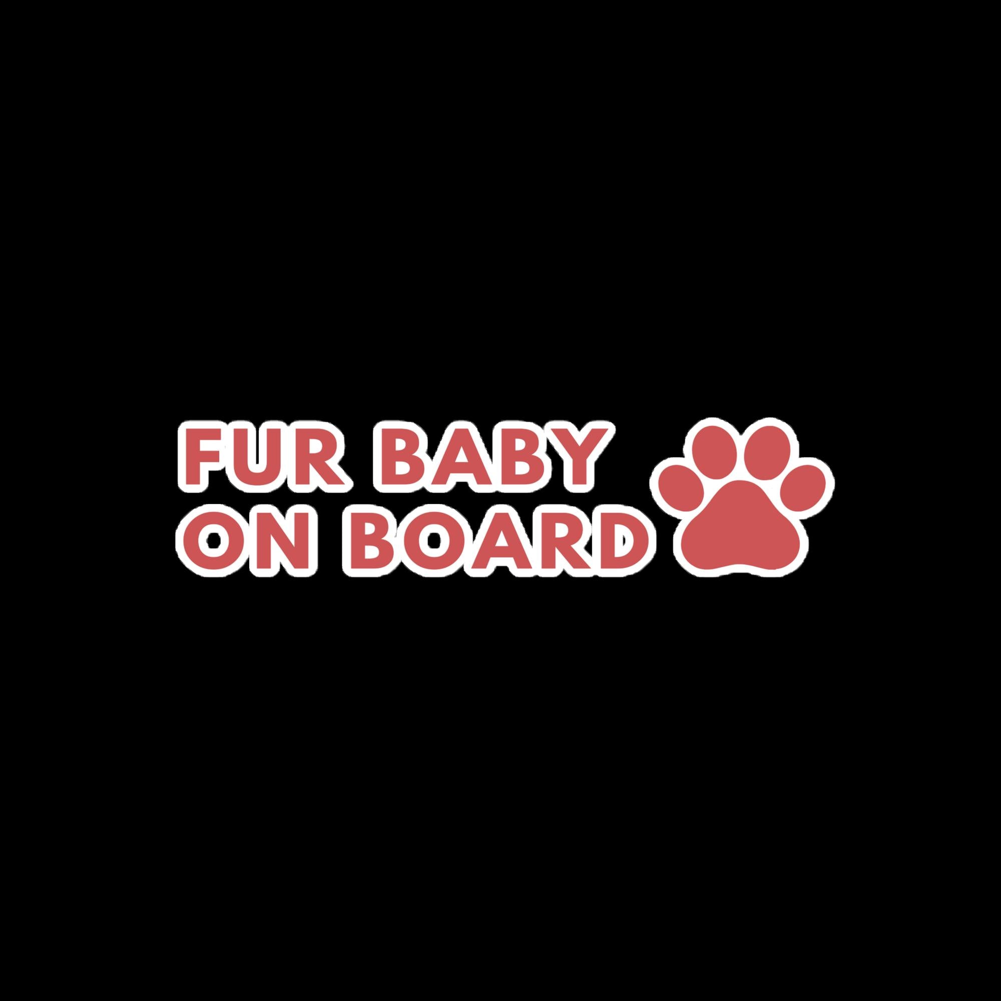 Fur Baby On Board Bubble-free Car Sticker