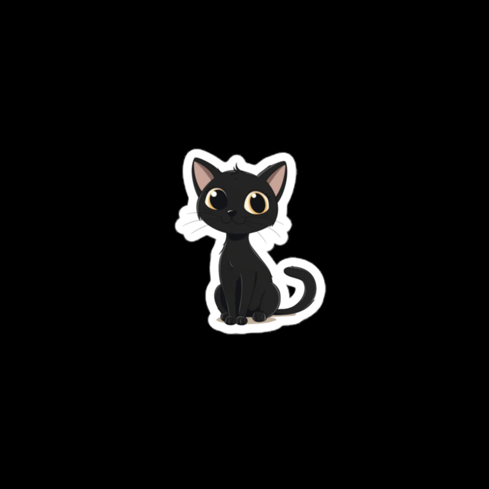 3"x3" Bubble-Free Black Cat Sticker