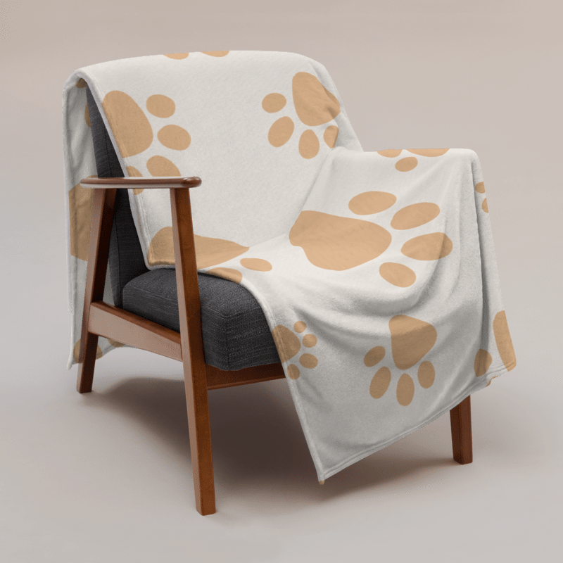 Paw Print Signature Throw Blanket