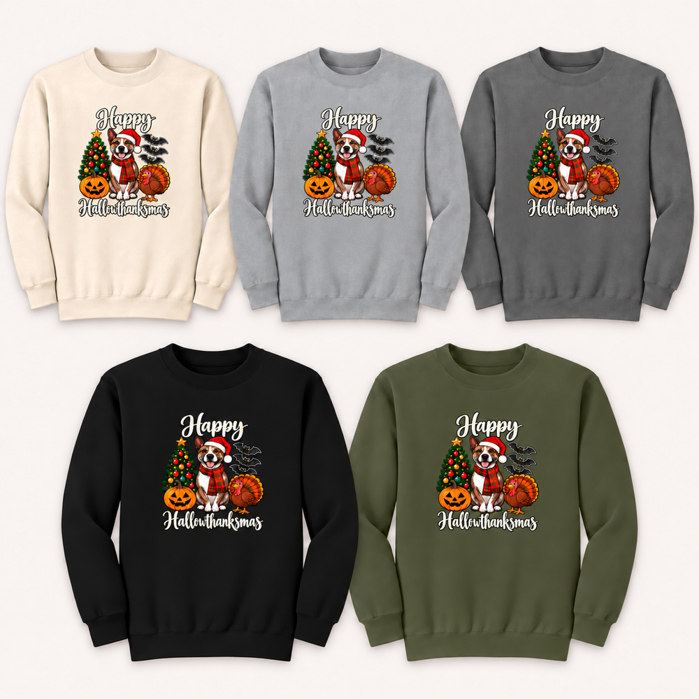 Happy Hallowthanksmas Custom Sweatshirt