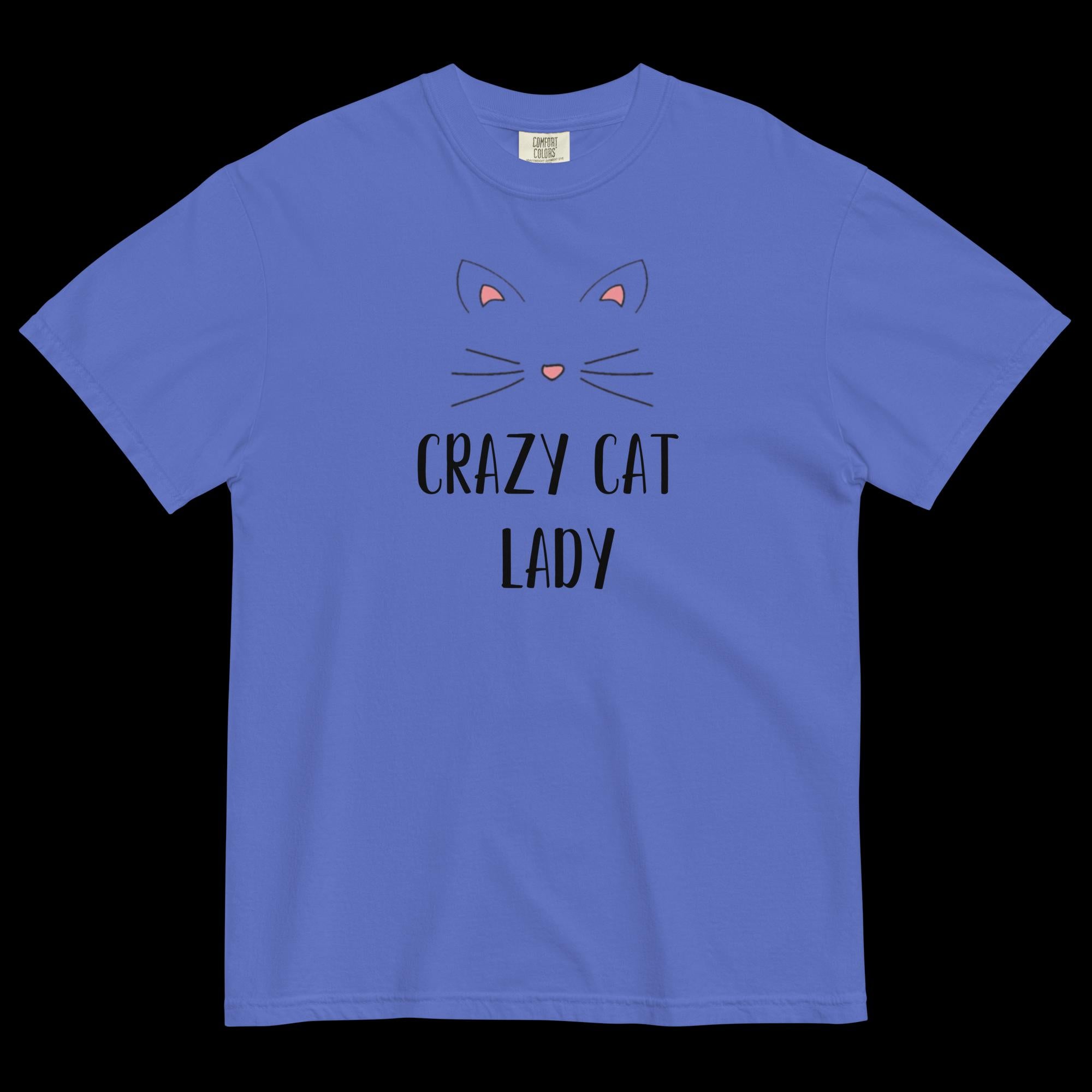 Crazy Cat Lady Unisex Garment-Dyed Heavyweight T-Shirt