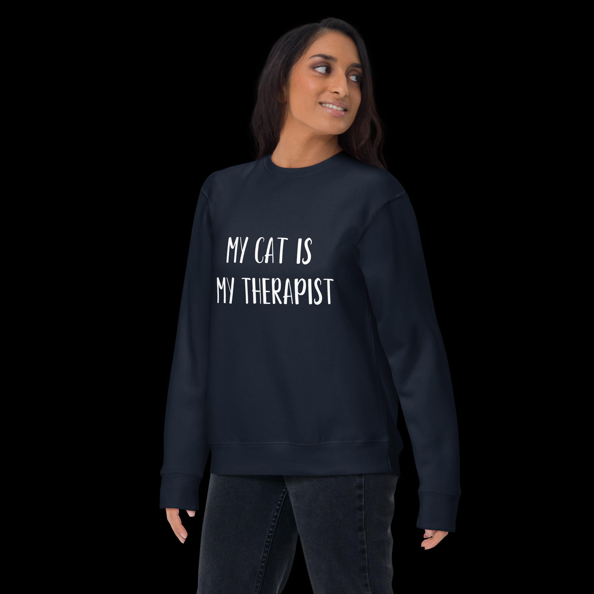 My Cat is My Therapist Unisex Premium Sweatshirt